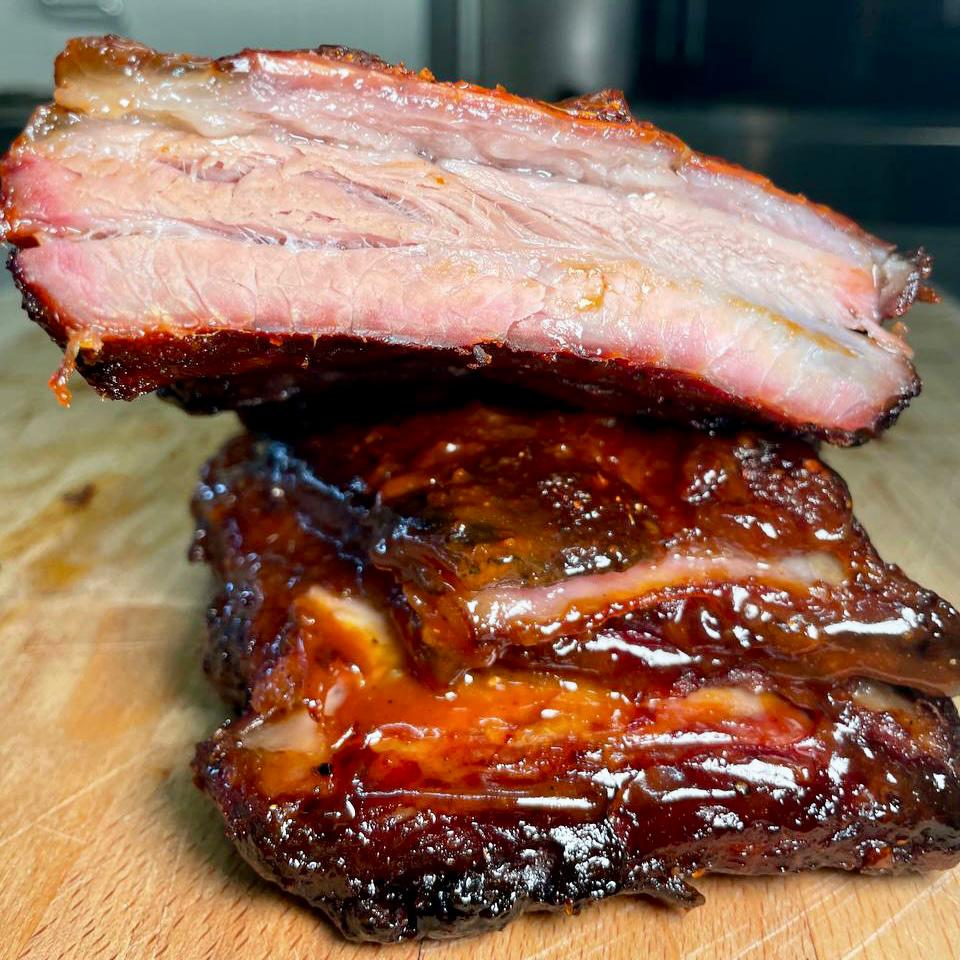 Costine (Ribs) di maiale cotte al BBQ